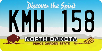 ND license plate KMH158