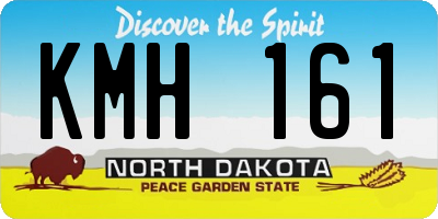 ND license plate KMH161