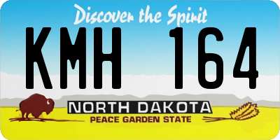ND license plate KMH164