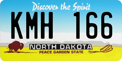 ND license plate KMH166