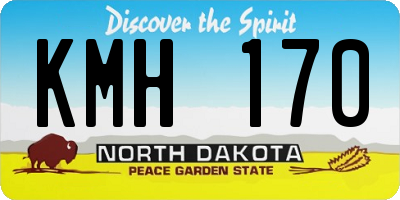 ND license plate KMH170