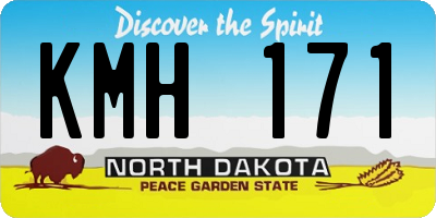 ND license plate KMH171