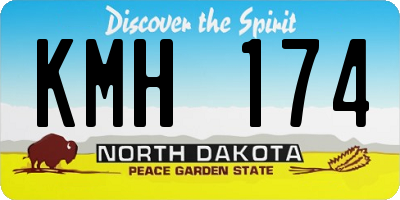 ND license plate KMH174