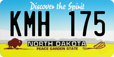 ND license plate KMH175