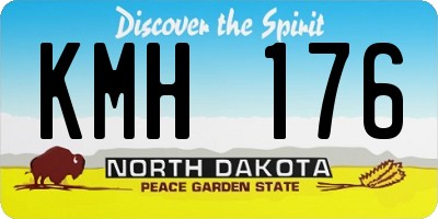 ND license plate KMH176
