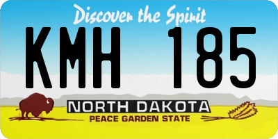 ND license plate KMH185