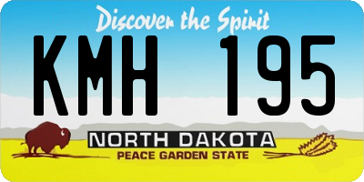ND license plate KMH195