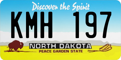 ND license plate KMH197