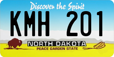 ND license plate KMH201