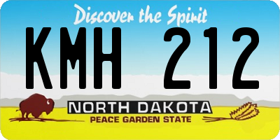 ND license plate KMH212