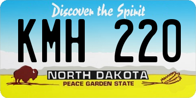ND license plate KMH220