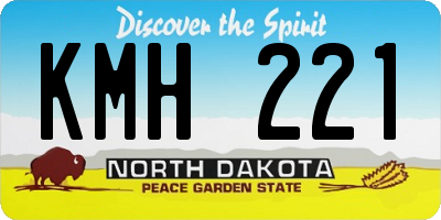 ND license plate KMH221