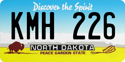 ND license plate KMH226