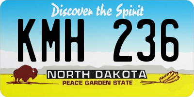 ND license plate KMH236