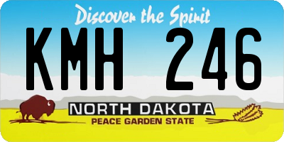 ND license plate KMH246