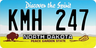ND license plate KMH247