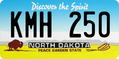 ND license plate KMH250
