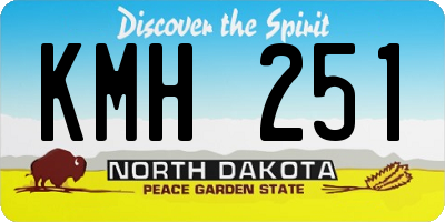 ND license plate KMH251