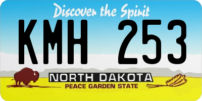 ND license plate KMH253