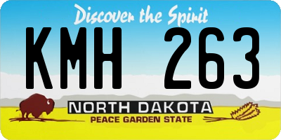 ND license plate KMH263