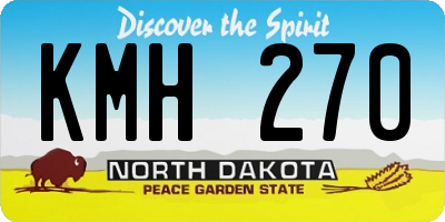 ND license plate KMH270