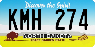 ND license plate KMH274