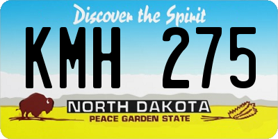 ND license plate KMH275