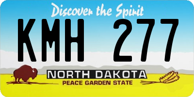 ND license plate KMH277