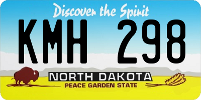 ND license plate KMH298
