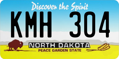 ND license plate KMH304