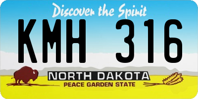 ND license plate KMH316