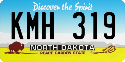 ND license plate KMH319