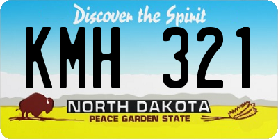 ND license plate KMH321