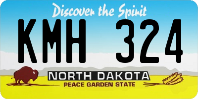 ND license plate KMH324