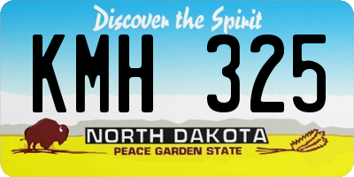 ND license plate KMH325