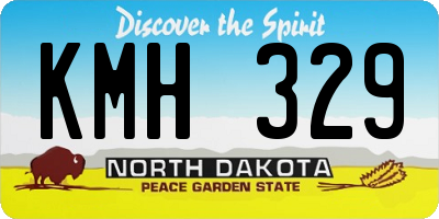ND license plate KMH329