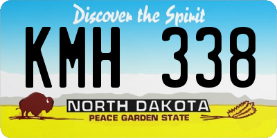 ND license plate KMH338