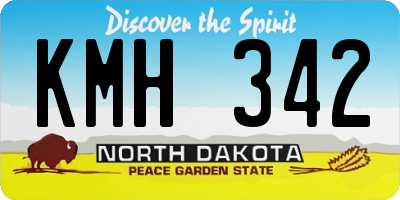 ND license plate KMH342