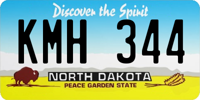 ND license plate KMH344