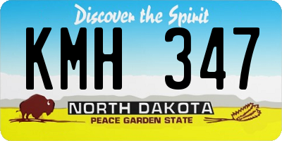ND license plate KMH347