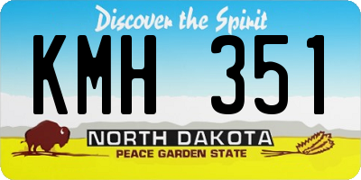 ND license plate KMH351