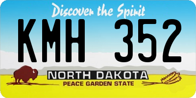 ND license plate KMH352