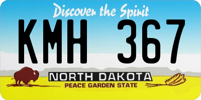 ND license plate KMH367