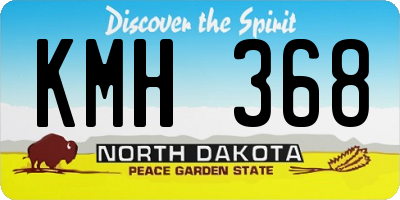 ND license plate KMH368