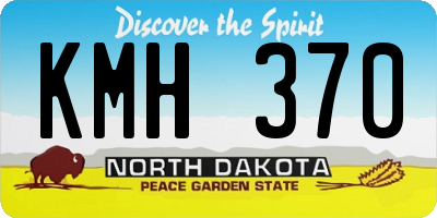 ND license plate KMH370