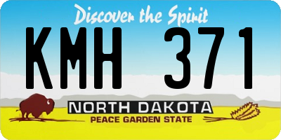 ND license plate KMH371