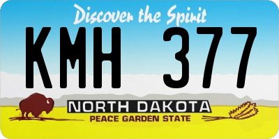 ND license plate KMH377