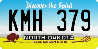 ND license plate KMH379