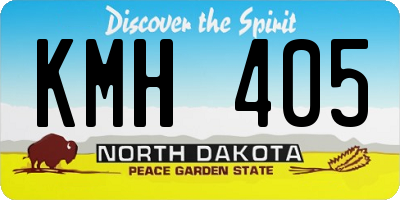 ND license plate KMH405