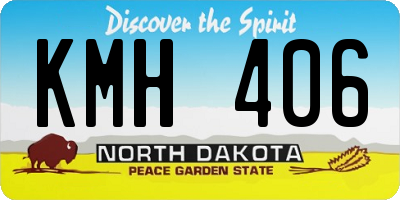 ND license plate KMH406
